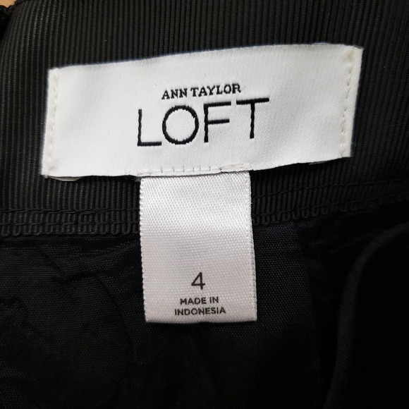 Loft Metallic Gold Black Mesh Overlay Skirt - Picture 5 of 6